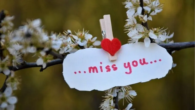 miss you とかかれた紙